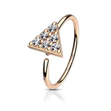 Load image into Gallery viewer, Triangle Top Bendable nose, cartilage hoop ring